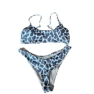 Offline By Aerie Swimsuit Two Piece Animal Print Size XXL